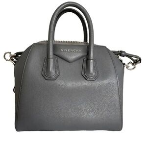 Givenchy Charcoal Leather Satchel And Crossbody Authentic
